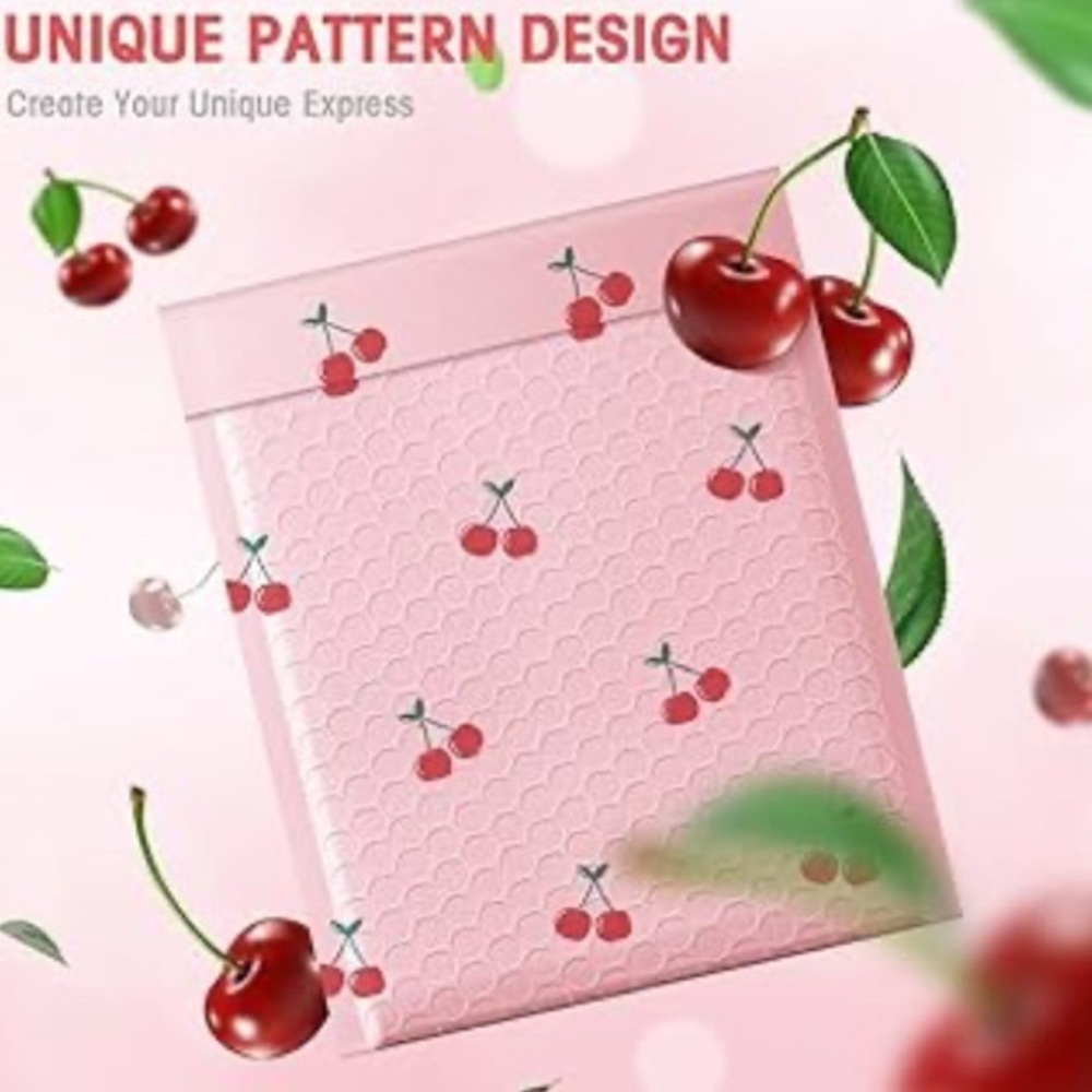 10 Cherry Bubble Poly Mailers